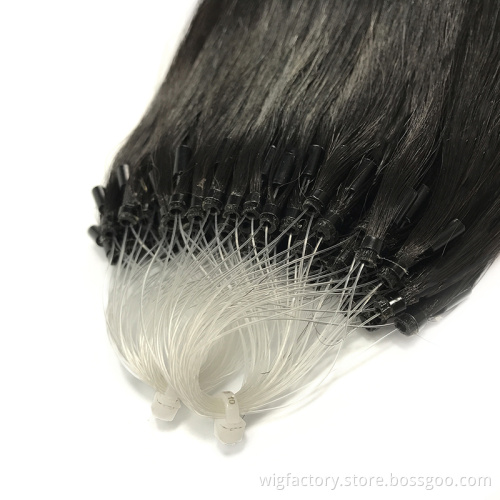 Wholesale price micro link human hair extensions,10a grade indian remy real hair extensions